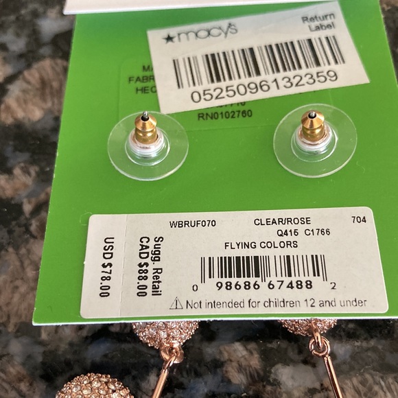 KATE SPADE DROP EARRINGS ROSE GOLD NWT - Picture 4 of 5